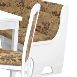 Eckbankgruppe in Weiß mit Brauntönen - Penal (vierteilig)