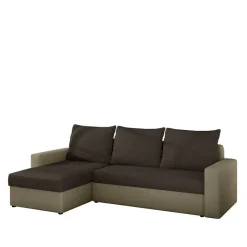 Eckbettsofa in Braun und Beige - Rodaris