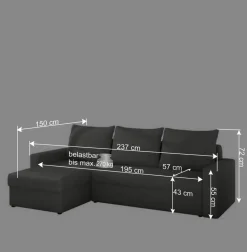 Eckbettsofa in Braun und Beige - Rodaris