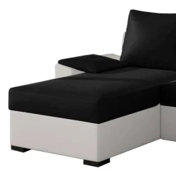 Eckbettsofa in Schwarz und Weiß - Togo