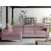 Eckcouch in Altrosa Samtbezug - Gina