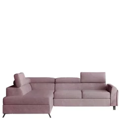 Eckcouch in Altrosa Samtbezug - Gina