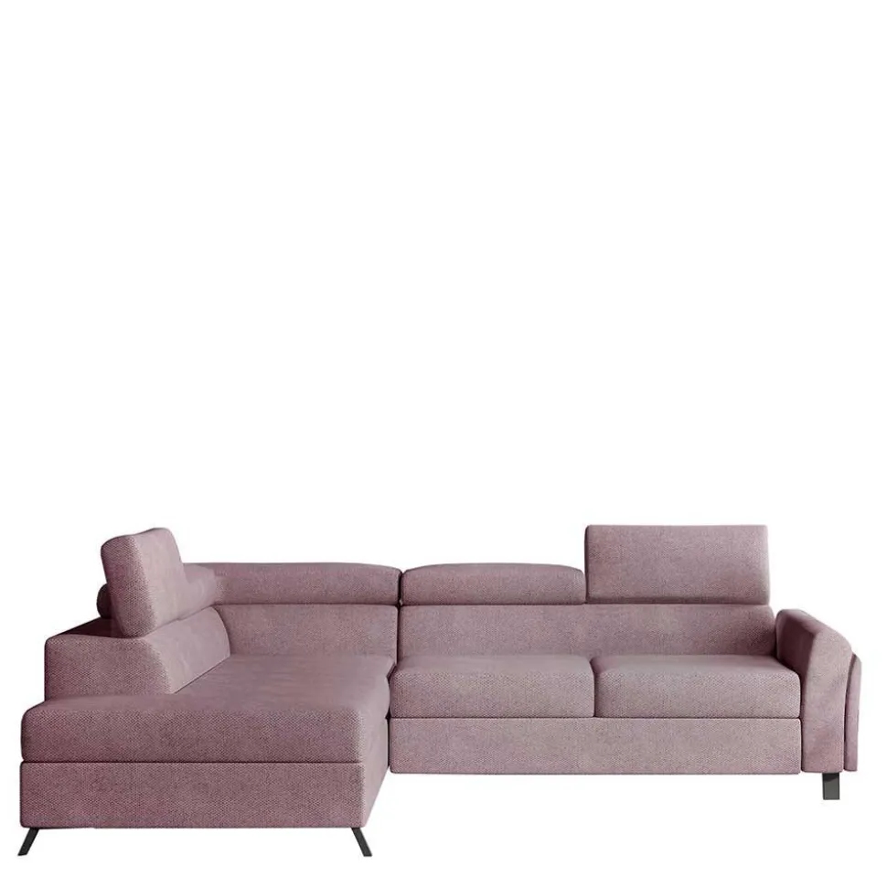 Eckcouch in Altrosa Samtbezug - Gina
