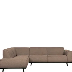 Eckcouch in hellem Braun Buklee - Mercana