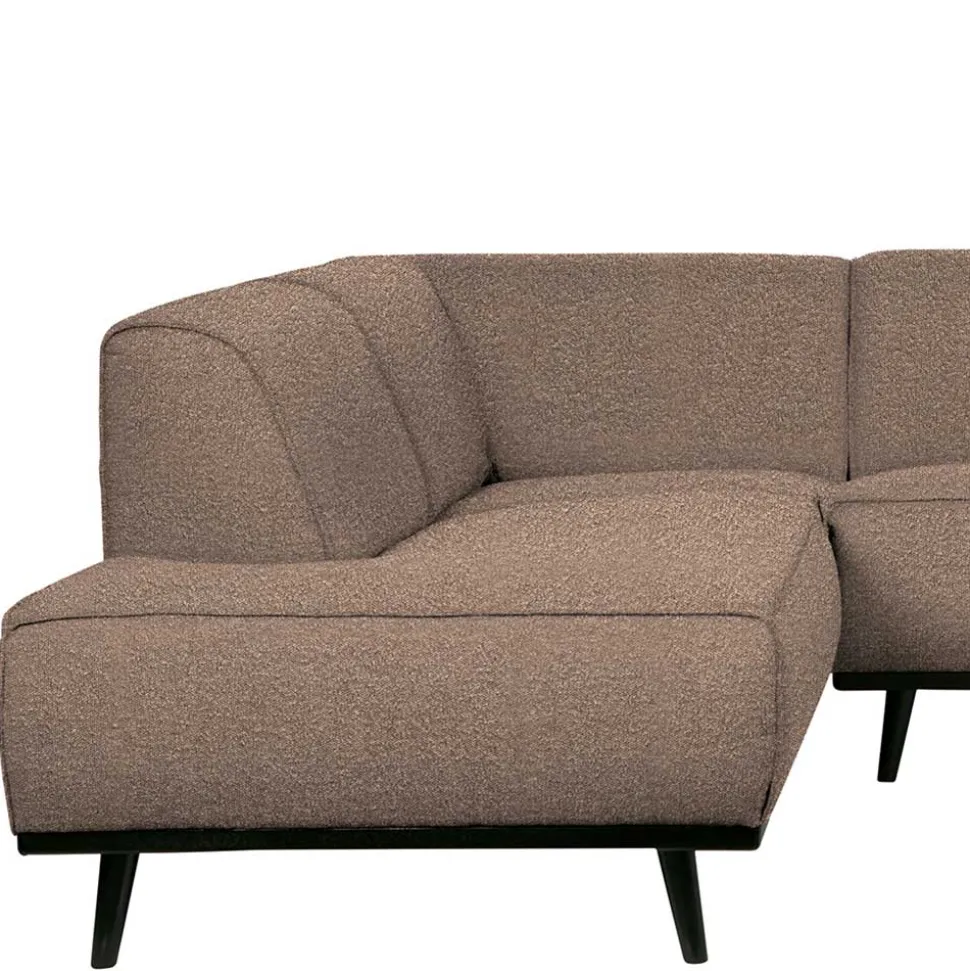 Eckcouch in hellem Braun Buklee - Mercana