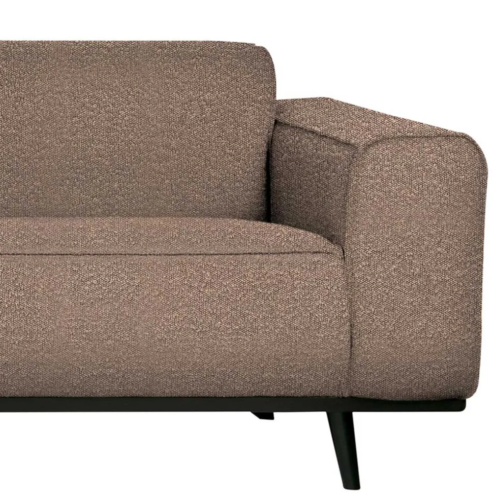 Eckcouch in hellem Braun Buklee - Mercana