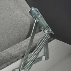 Eckcouch mit Schlaffunktion in Hellgrau - Baonga