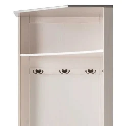 Eckgarderobe in Weiß mit Grau - Lucasario