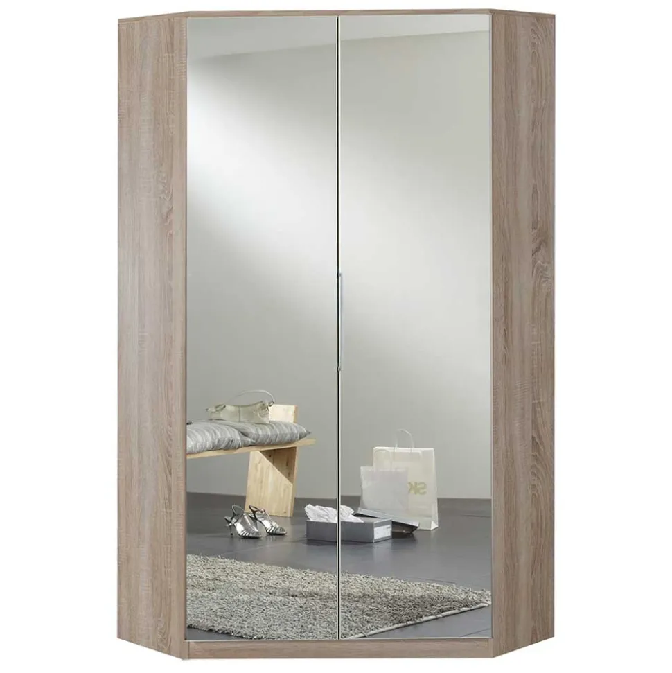 Eckkleiderschrank in Eiche Sägerau Optik - Fabricus