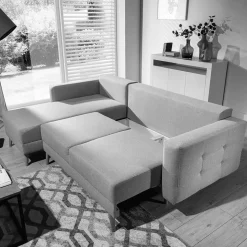 Eck-Schlafsofa mit Bettkasten - Settsura