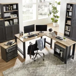 Eckschreibtisch & Rollcontainer - Joe (dreiteilig)