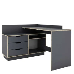 Eckschreibtisch in Anthrazit - Latina
