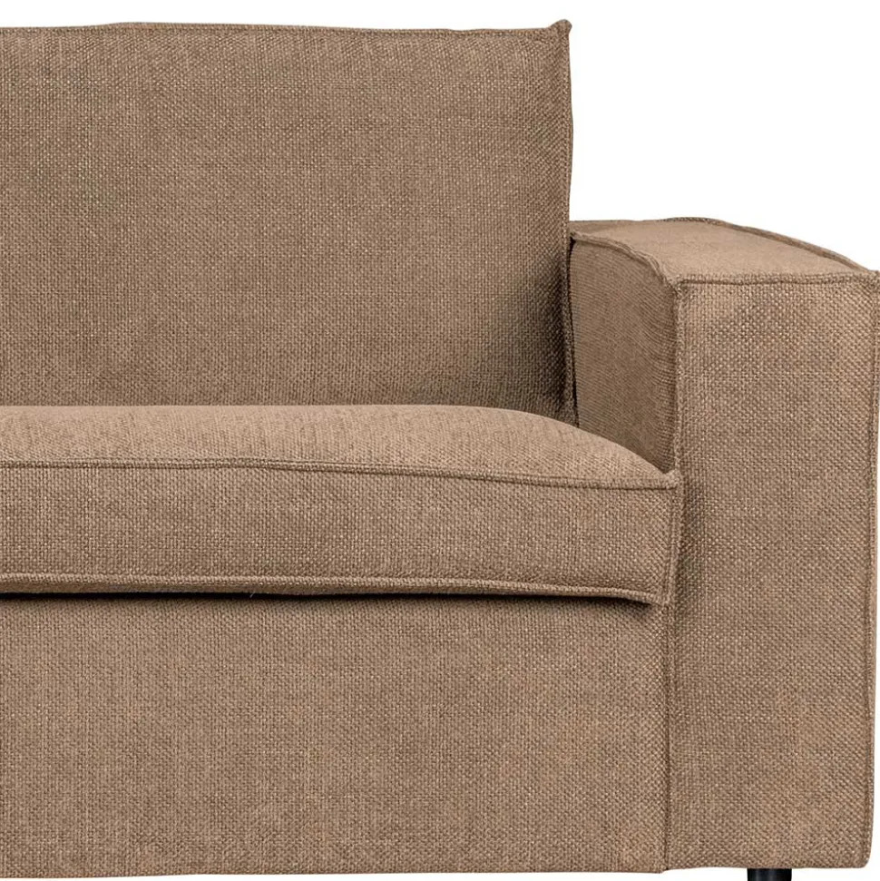 Ecksofa in Hellbraun Webstoff - Malott