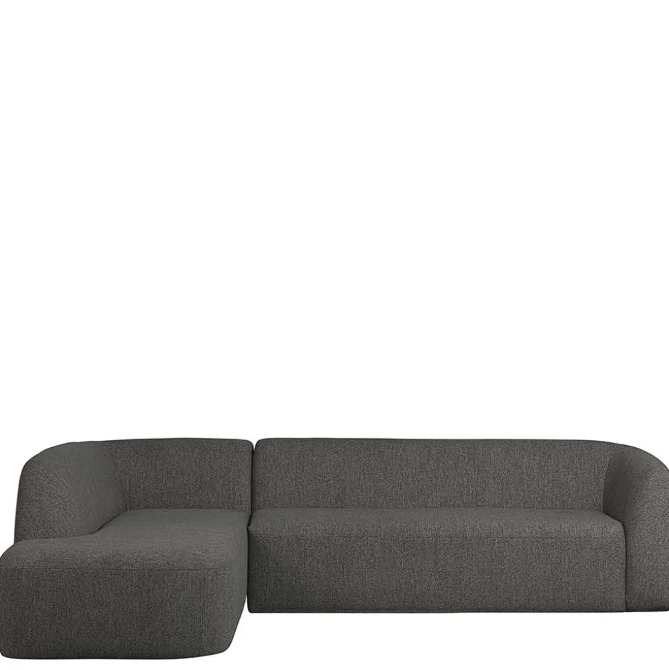 Ecksofa in Schwarzgrau Chenille - Barat