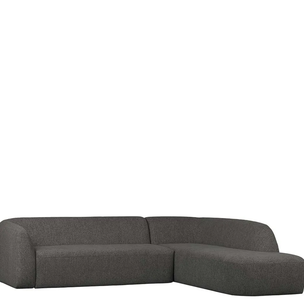 Ecksofa in Schwarzgrau Chenille - Barat