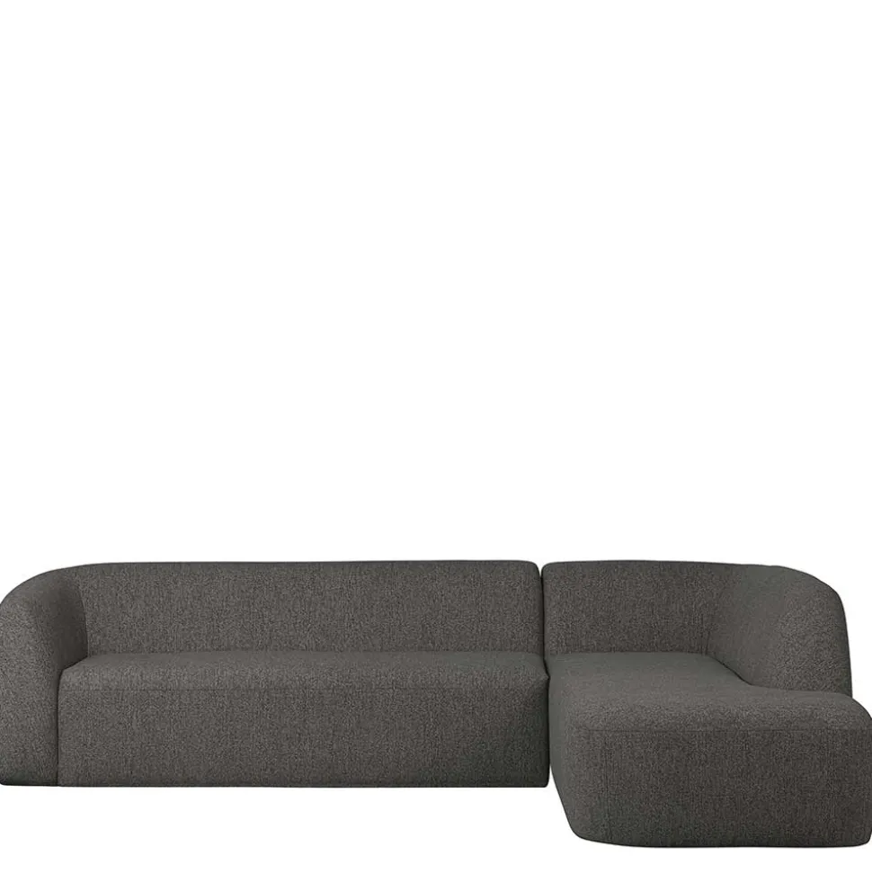 Ecksofa in Schwarzgrau Chenille - Barat