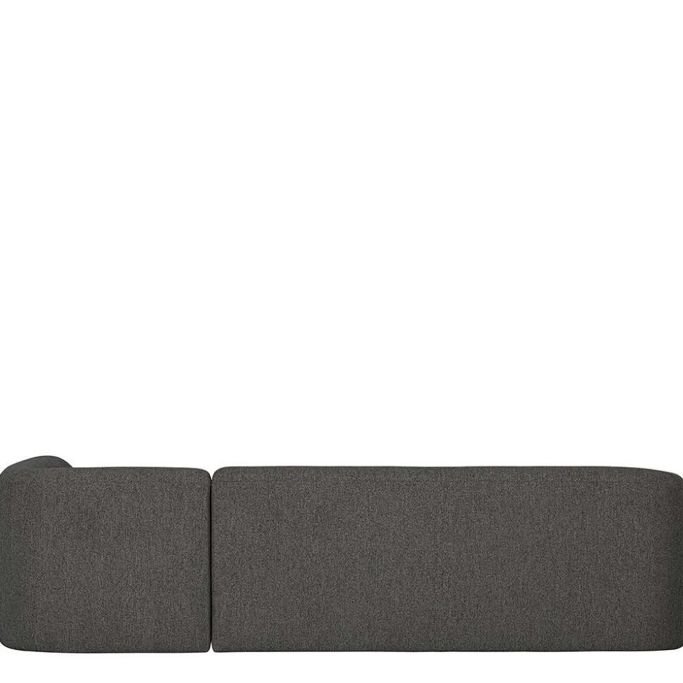 Ecksofa in Schwarzgrau Chenille - Barat