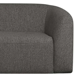 Ecksofa in Schwarzgrau Chenille - Barat