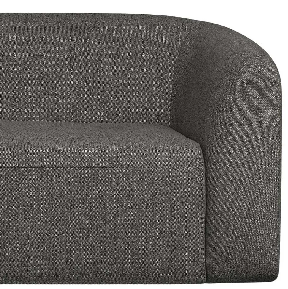 Ecksofa in Schwarzgrau Chenille - Barat