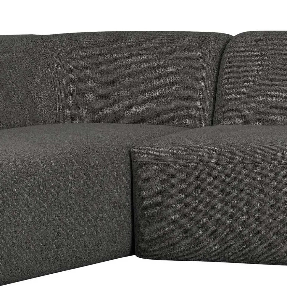 Ecksofa in Schwarzgrau Chenille - Barat