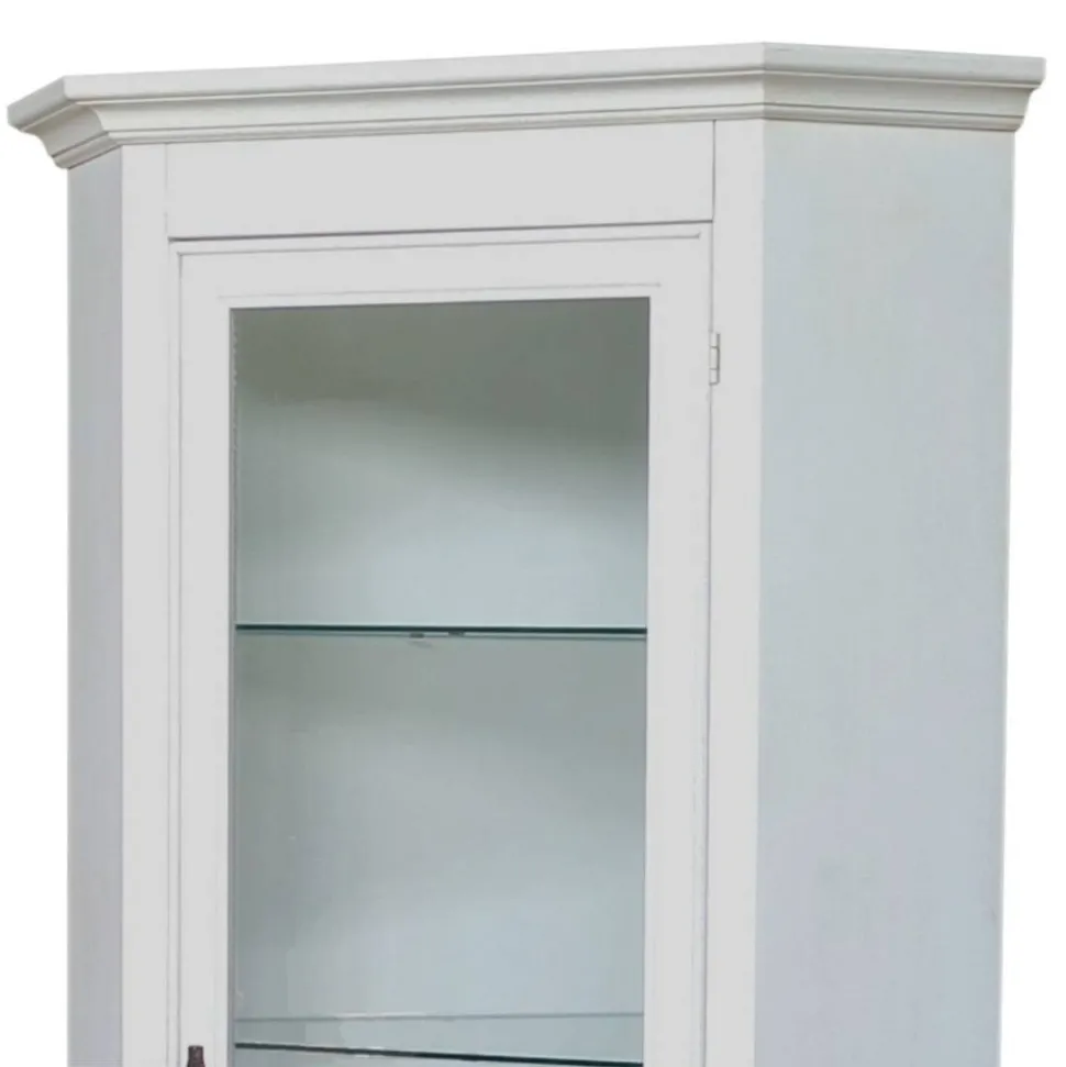 Eckvitrine in Antikweiß - Annot