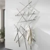 Edelstahl Garderobe mit zehn Haken - Shines