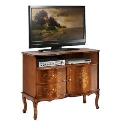 Edle Barock TV Kommode in Nussbaumfarben - Motiz