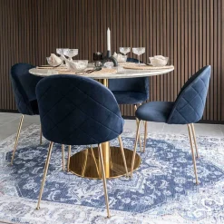 Edle Esstischgruppe in Rund - Lion (fünfteilig)