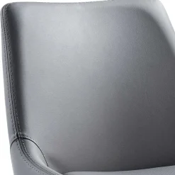 Edler Barstuhl aus Kunstleder in Grau - Viralus