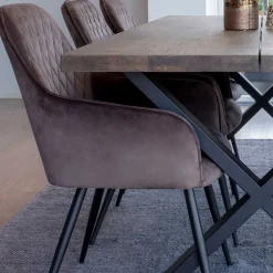 Edler Eiche Tisch & Armlehnstühle - Dicampo (siebenteilig)