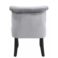 Edler Polsterstuhl in Samt Grau - Halcom