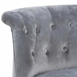 Edler Polsterstuhl in Samt Grau - Halcom