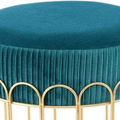 Edler Samthocker in Petrol & Gold - Ugian