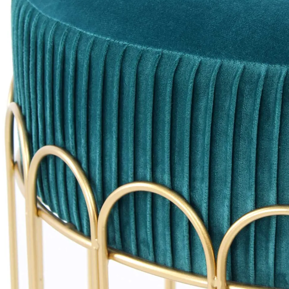 Edler Samthocker in Petrol & Gold - Ugian