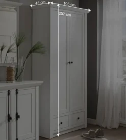 Edles Garderobenset Chelles im Landhausstil (dreiteilig)