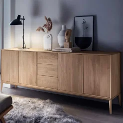 Edles Sideboard aus Wildeiche Bianco geölt - Lamia
