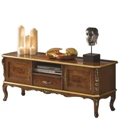 Edles TV Board in Nussbaum & Gold - Acsandrio