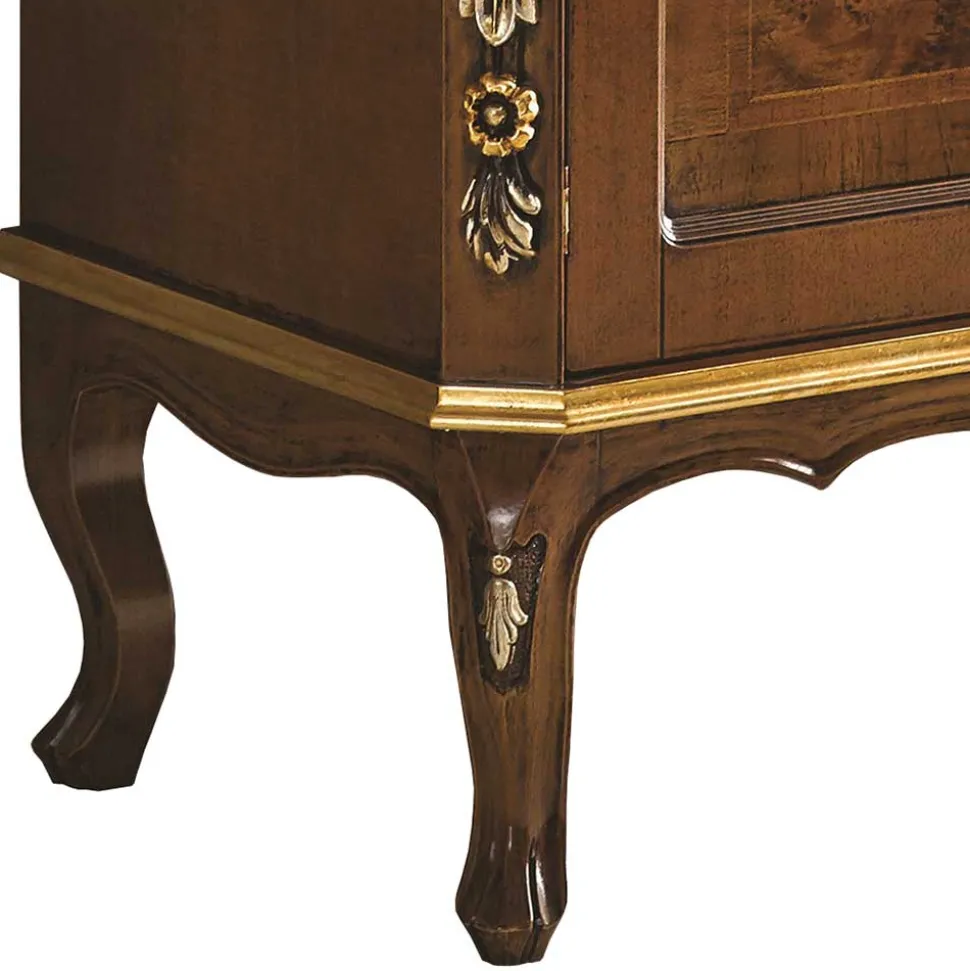 Edles TV Board in Nussbaum & Gold - Acsandrio