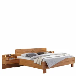 Ehebett und Nachtkonsolen Apolios in Erle teilmassiv (dreiteilig)