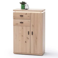 Eiche Bianco Flur Kommode mit LED Beleuchtung - Arkadiuz