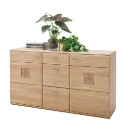 Eiche Bianco Sideboard teilmassiv Pontros 2-türig