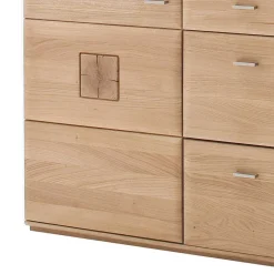 Eiche Bianco Sideboard teilmassiv Pontros 2-türig
