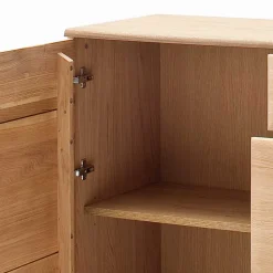 Eiche Bianco Sideboard teilmassiv Pontros 2-türig