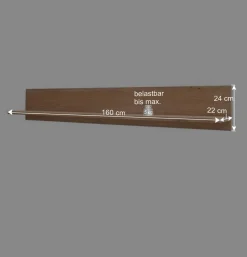 Eiche Bianco Wandboard 160x24x22 cm - Assela