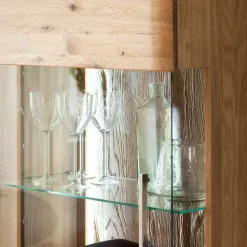 Eiche Bianco Wohnwand Set 320cm - Crokas (dreiteilig)