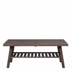 Eiche Couchtisch dunkel lackiert und gebürstet - Vedraza