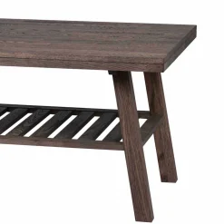 Eiche Couchtisch dunkel lackiert und gebürstet - Vedraza