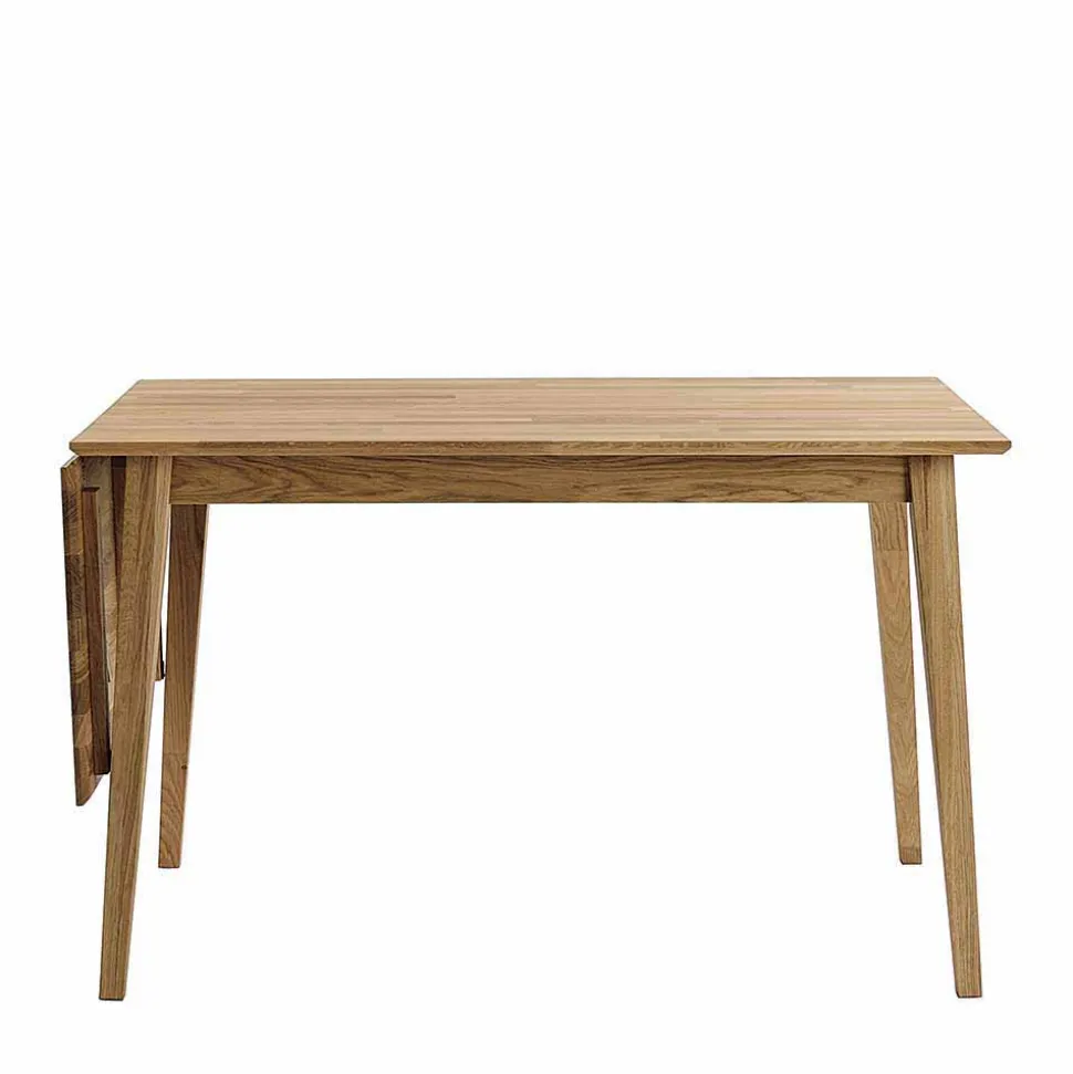 Eiche Esstisch Set mit Polsterstühlen - Number (fünfteilig)