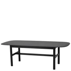 Eiche Massivholz Couchtisch in Schwarz - Gracey