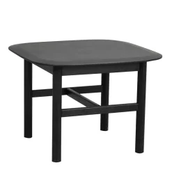 Eiche Massivholz Couchtisch in Schwarz - Gracey